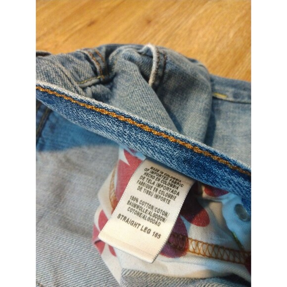 VTG Lucky Brand 165 Jeans Mens 36x32 Straight Leg Dark Wash Blue Denim Distress - Picture 5 of 14